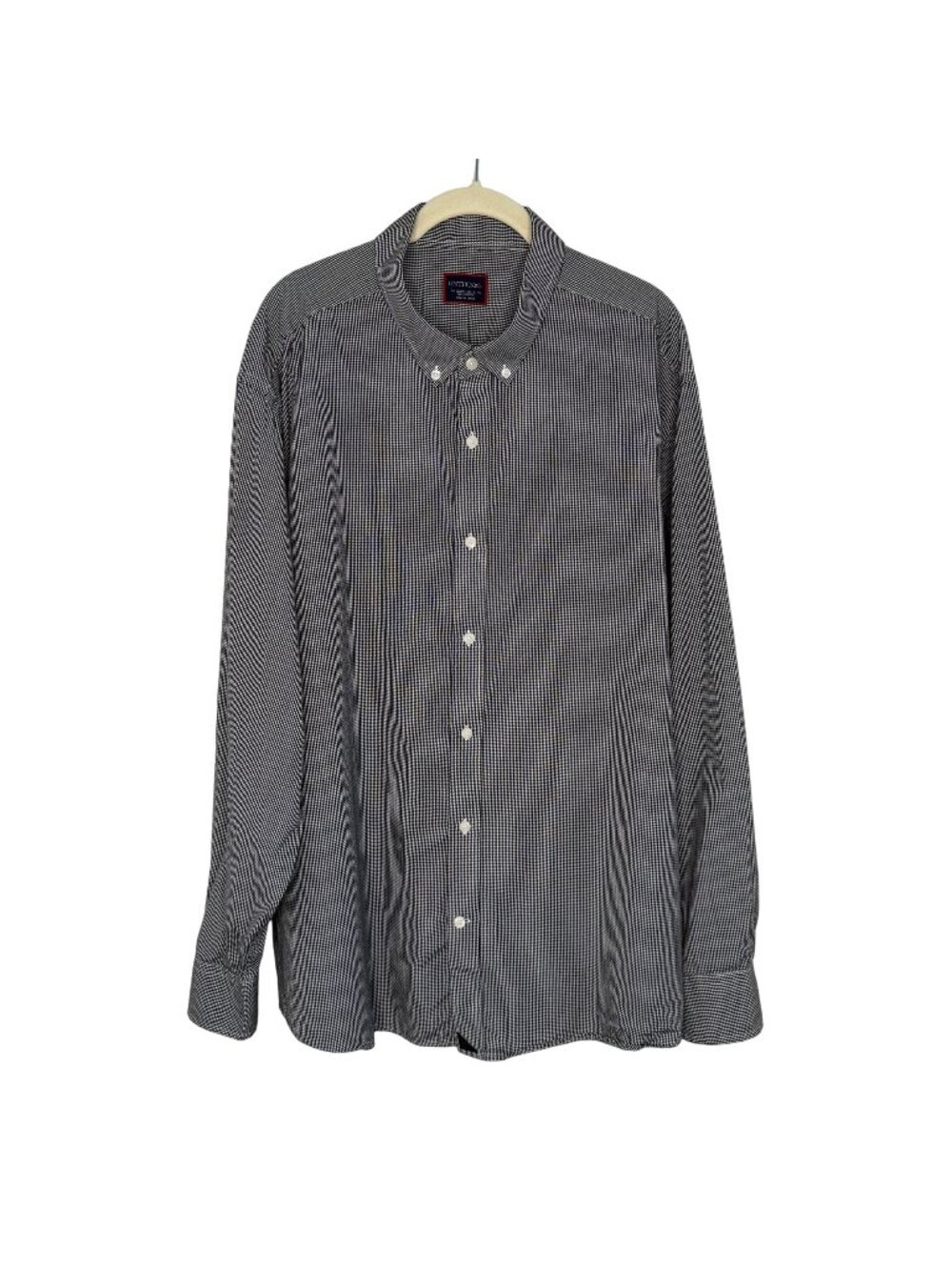 Untuckit Black & White Gingham Button-Down Shirt, XXXL